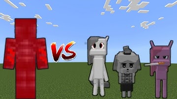Jotunger True Form vs 3 Broken Mobs | Minecraft Bedrock | Mob Battle