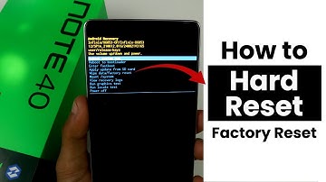 How to Hard Reset Infinix Note 40  | Factory Reset