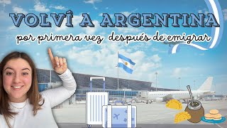 ¡VOLVÍ DE SORPRESA A ARGENTINA! 🇦🇷 ✈️