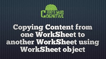 VBA Copying contents within Worksheets using worksheet object l VBA l Excel Programming