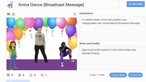 Coding Scratch 3.0: Anina Dance {Broadcast Message} di Scratch Programming