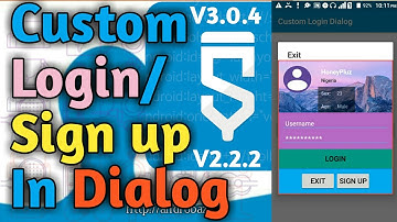 Custom login or sign up in Dialog interface