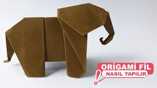 Origami Kağıt Fil Yapımı | Kağıttan Fil Nasıl Yapılır