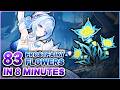 All 83 Frostfairy Flower Locations | Fast Farming Route | Genshin Impact
