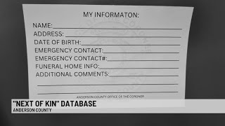 Anderson County launches database to help ID deceased persons