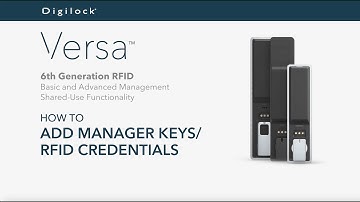 How to Add Manager Keys/RFID Credentials | Versa RFID | Shared Use