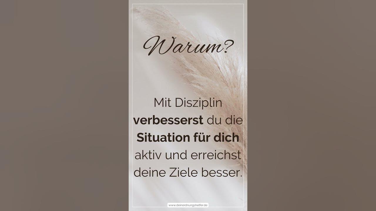 Disziplin ist die höchste Form der Selbstliebe YouTube