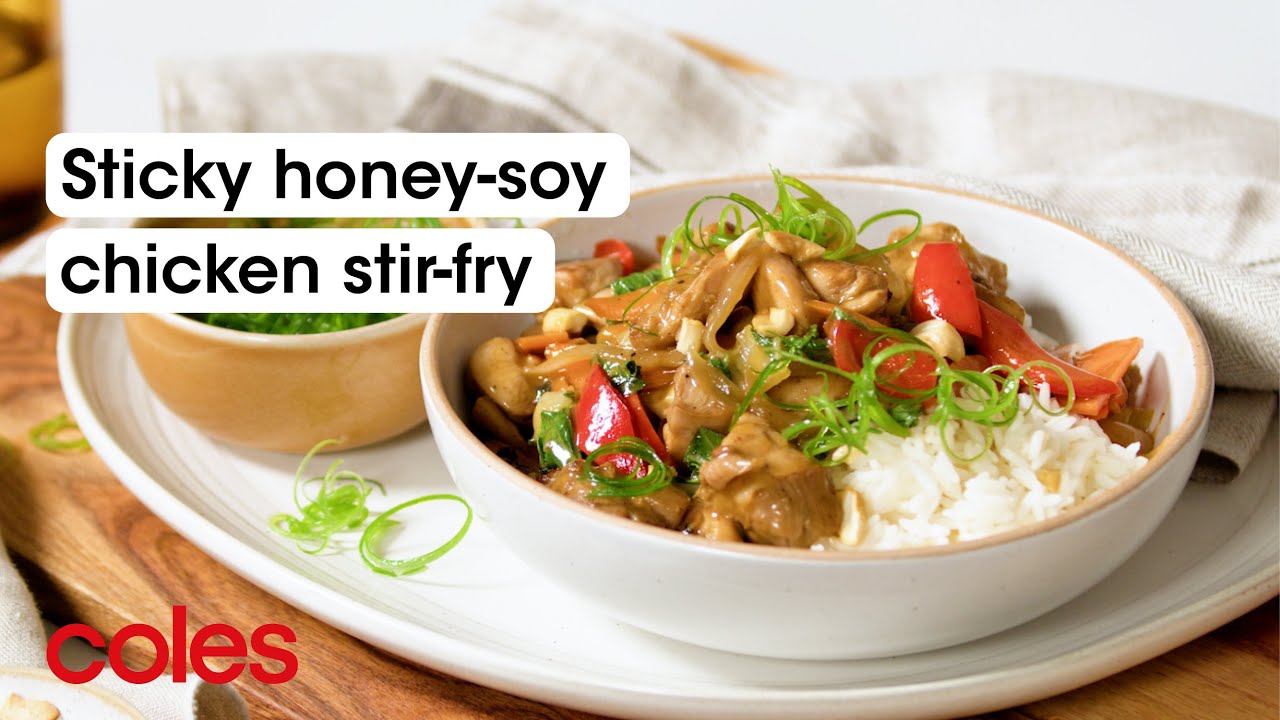 Sticky honeysoy chicken stirfry YouTube