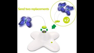 All For Paws Interactive Flutter Bug Cat Butterfly Toy With Two Replacements Flashing Butterfly Toys