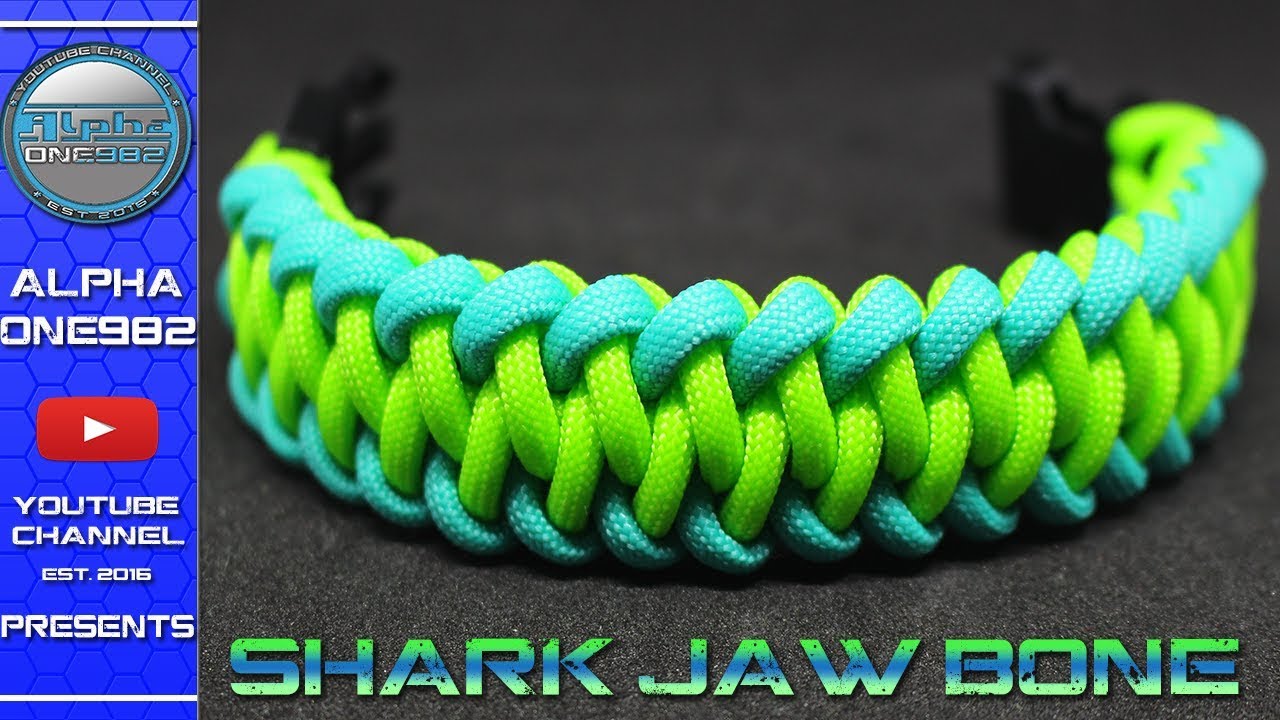 How To Make a Paracord Bracelet Modified SHARK Jaw Bone - How to