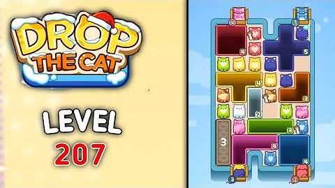 Drop the cat level 207 walkthrough solution gameplay