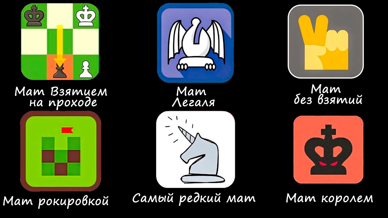 САМЫЕ РЕДКИЕ маты в шахматах