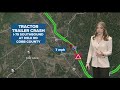 Crash involving tractor-trailer causing delays on I-75 in Cobb County