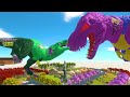 Eternals Sersi T-rex Dinosaur Vs Biggest Thanos Rescue Trap Death Run-Animal Revolt Battle Simulator