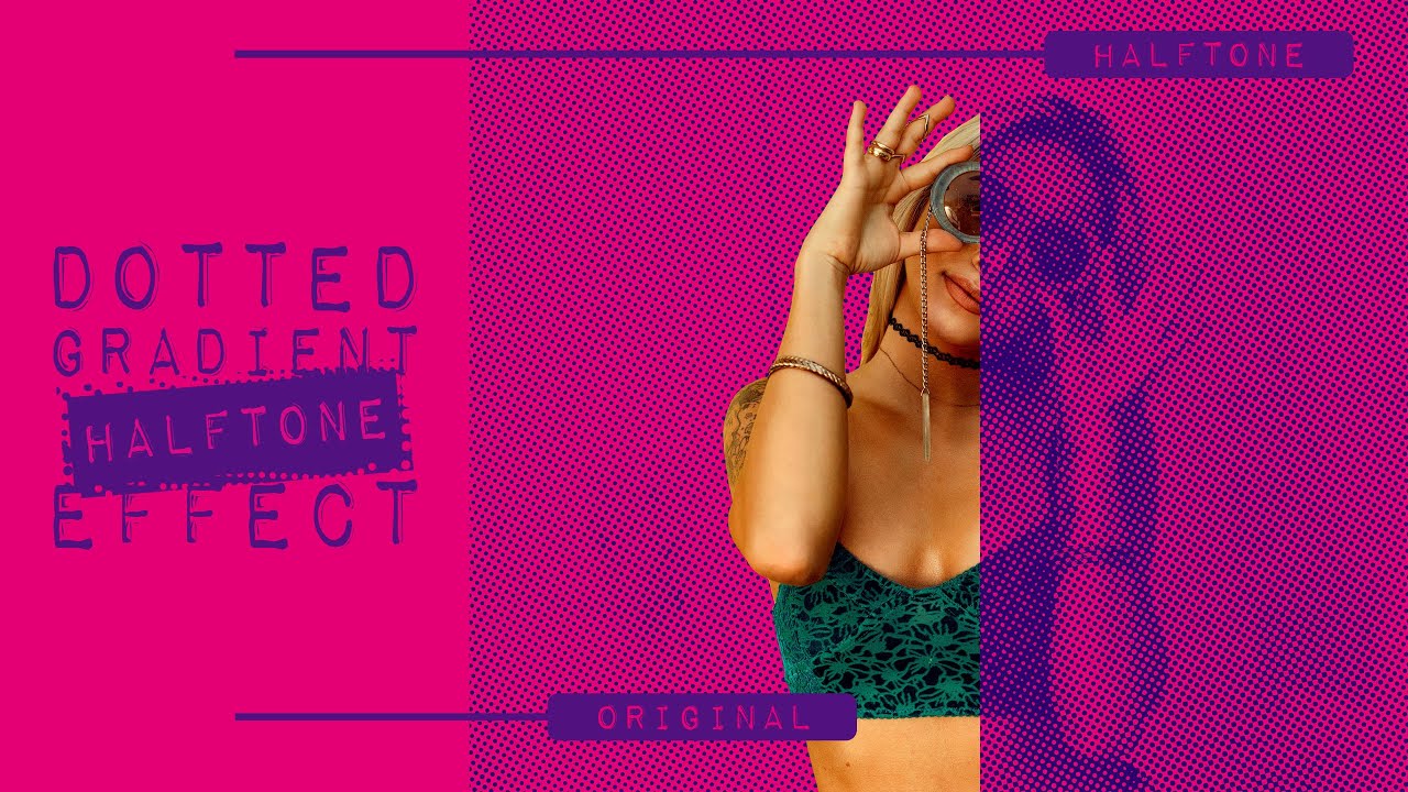 How To Create A Gradient Dotted Halftone Effect In Photoshop - YouTube