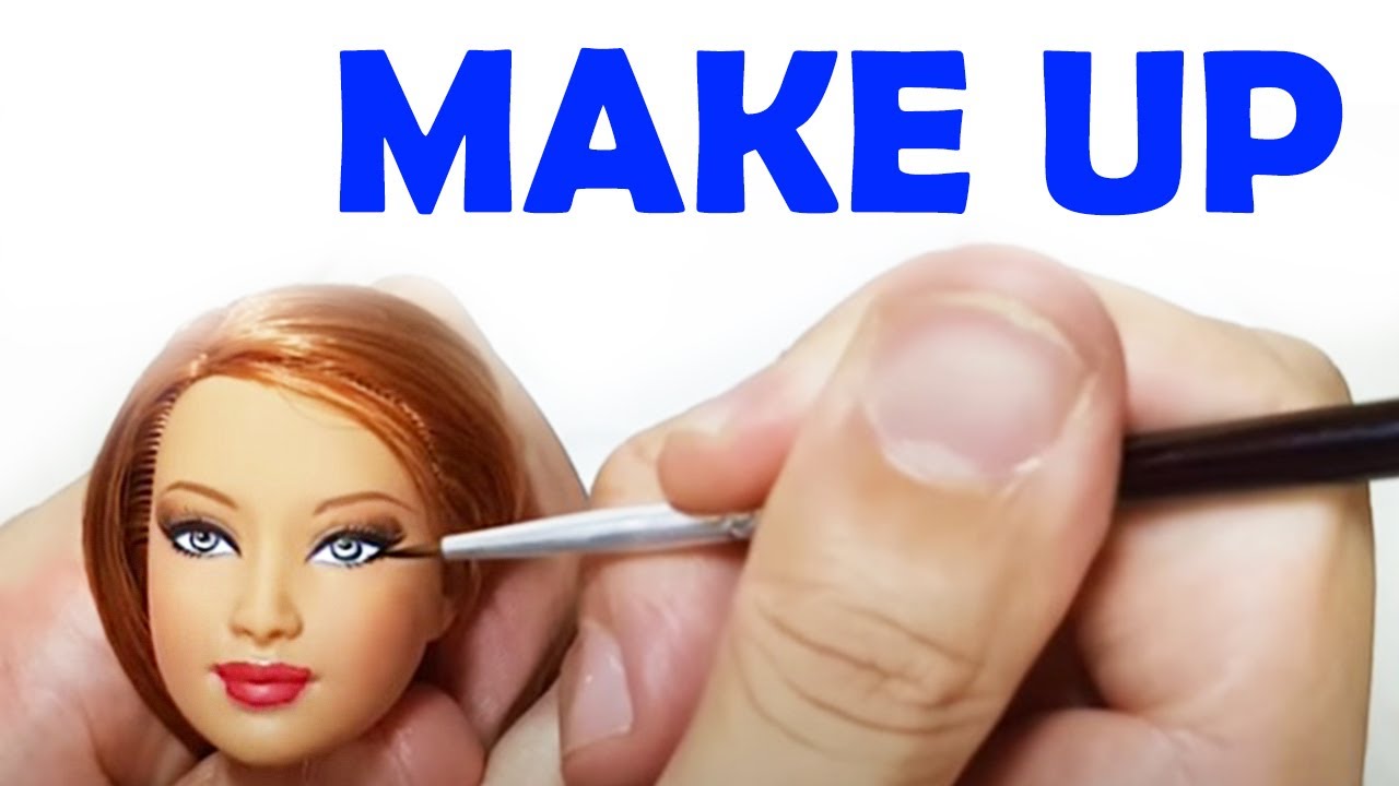 Como Fazer Makeup Na Sua Barbie Youtube