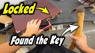 Locked briefcase, but I found the key! Going through the $1,300 'Golf eBay business' locker I bought