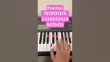 Thumbnail of How To Play Peaches | Easy Piano Tutorial #shorts