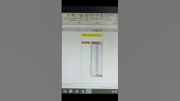 SUM & SUBTOTAL function in excel#ytshorts #youtubeshorts