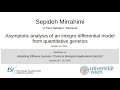 Sepideh Mirrahimi - Asymptotic analysis of an integro-differential model from quantitative genetics