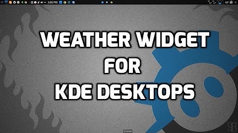 Weather Widget for KDE desktops