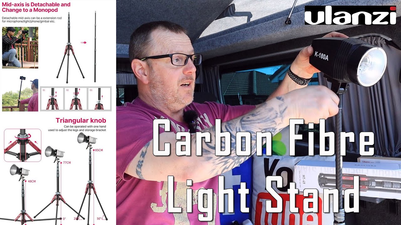 Ulanzi MT49 Professional Carbon Fiber Tripod Monopod Multifunctional