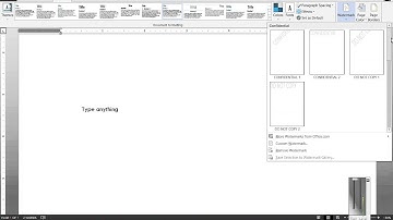 How to insert a preformatted watermark in Microsoft Word 2013