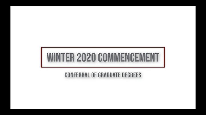 2020 Winter Commencement - Conferral of Graduate Degrees | UMD iSchool