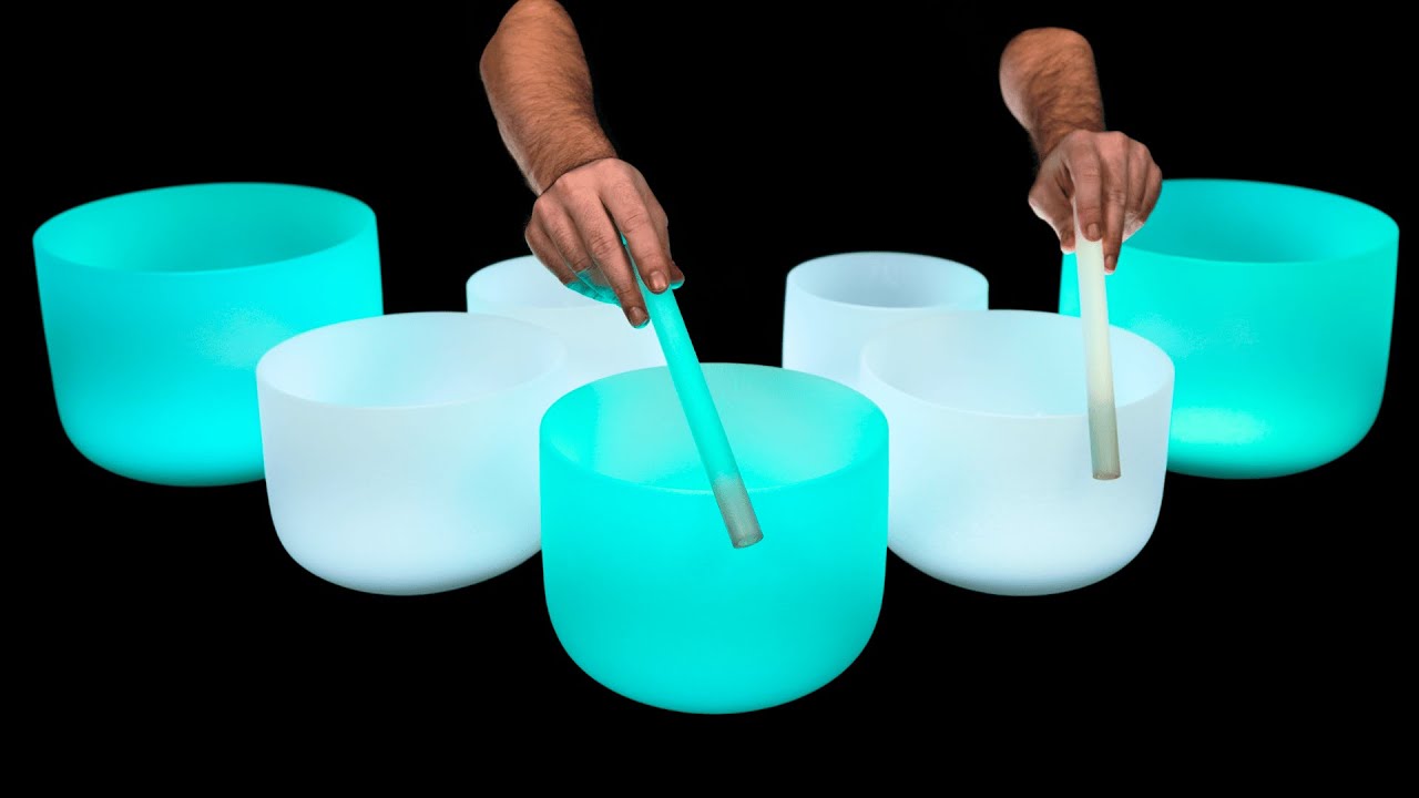 Ease Your Mind for Deep Sleep | Crystal Bowls Relaxing Sound Bath - YouTube