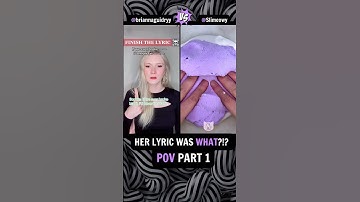 #pov Finish The Lyric Pt 1 - Her Lyric Was WHAT? @briannaguidryy ASMR Slime @Slimeowy #shorts #viral