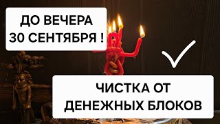  🪐 УСПЕЙТЕ ДО ВЕЧЕРА 30 СЕНТЯБРЯ ! Чистка от денежных блоков. Впускаем деньги в жизнь 🍀