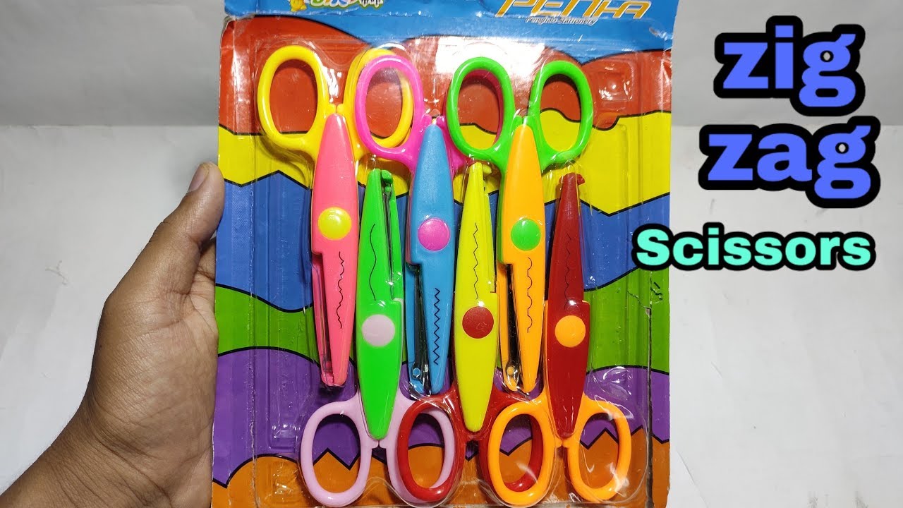 Zig Zag scissors Unboxing, 6 different shapes, Creator boy