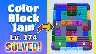 🟥 Color Block Jam - Very Hard Level 174 Walkthrough (New Update) 🚧