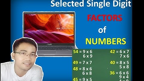 Selected Single Digit Factors of Numbers  l Radz Tutorial Vlogs