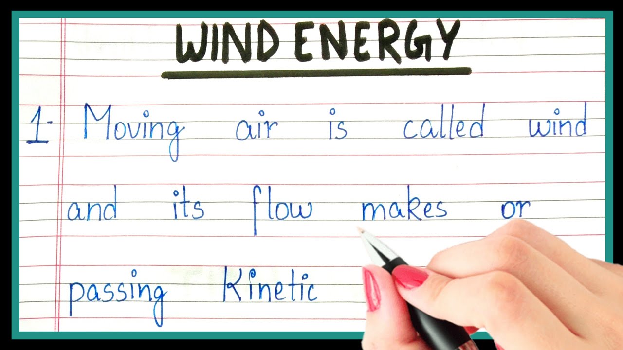 essay on wind energy for class 9