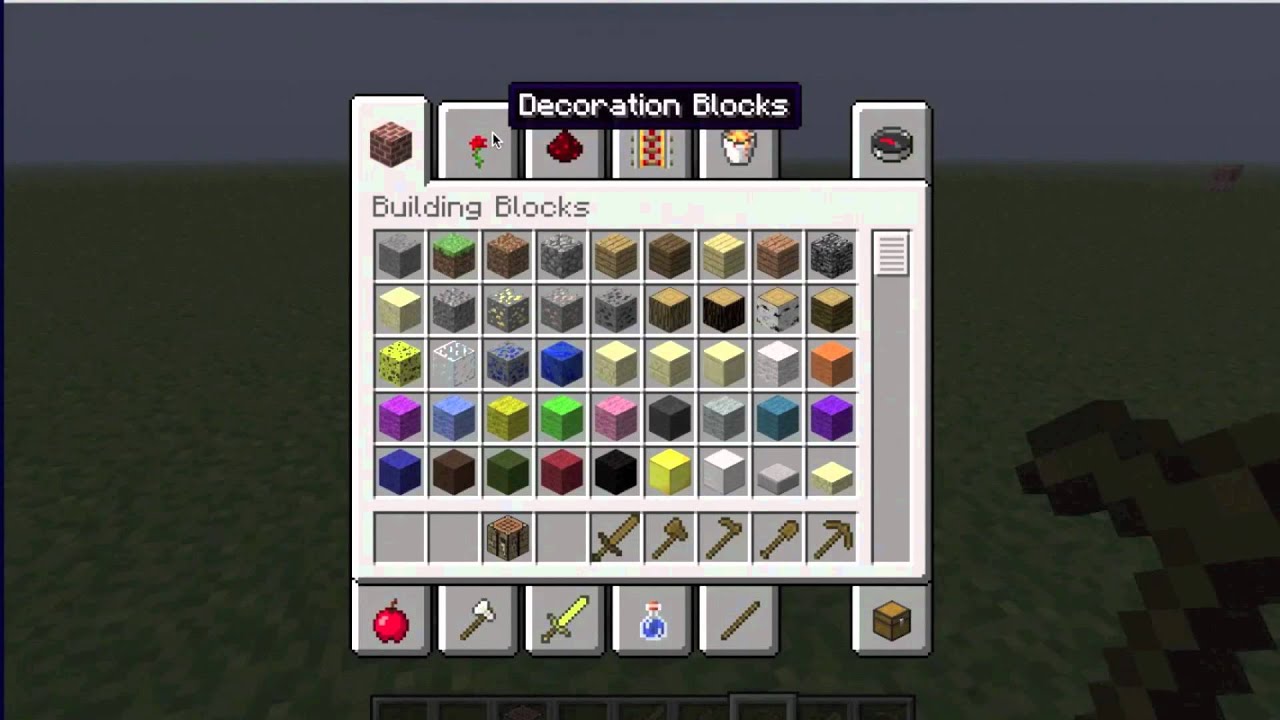 Minecraft How to make a pick axe, axe, hoe, sword and shovel - YouTube