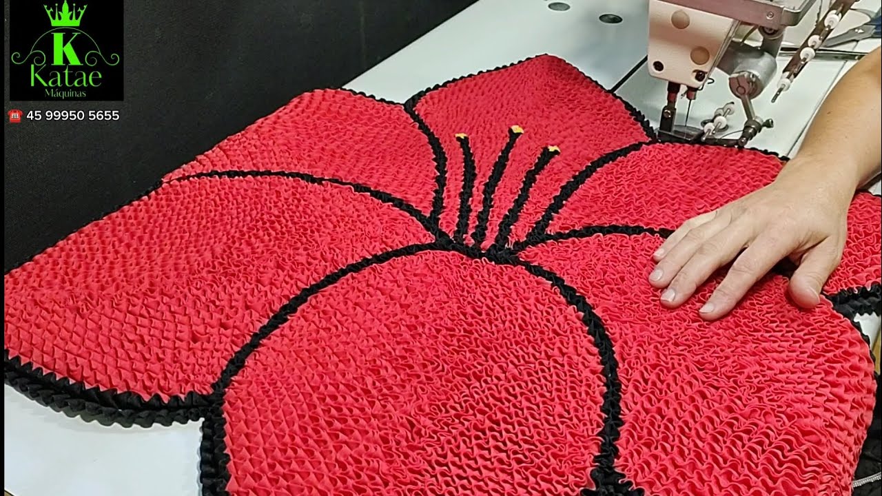 Mais um campeão de vendas🏅 Tapete de fru fru flor hibisco 🌺