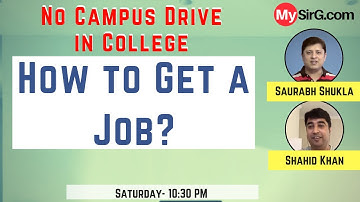MySirG Webcast #49 | No Campus Drive in College, How to get a Job?