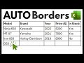 EXCEL Auto-BORDERS: Cells Add BORDERS Automatically (NO VBA)