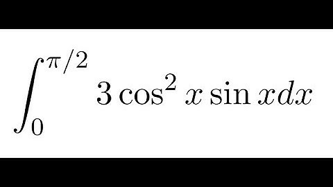 Definite Integral of 3·cos²(x)·sin(x) from 0 to π/2 ✍️ | u-Substitution Trig Integration Explained