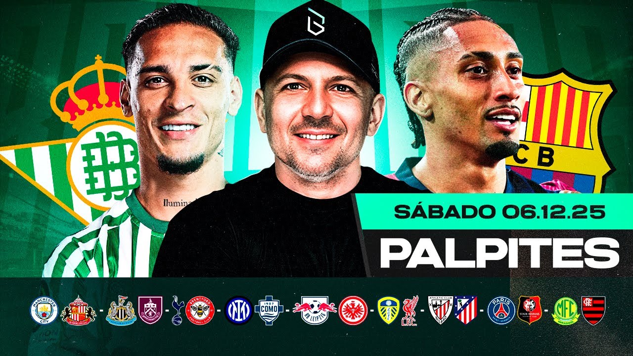 PALPITES DE FUTEBOL PARA 06 12 2025 (SÁBADO) | Boleiros Tips