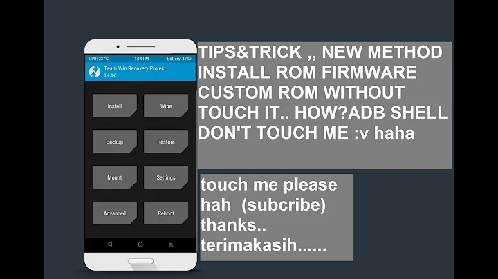 Tips& Trick | Install rom firmware /custom rom adb shell .. Succes fully install without touch it