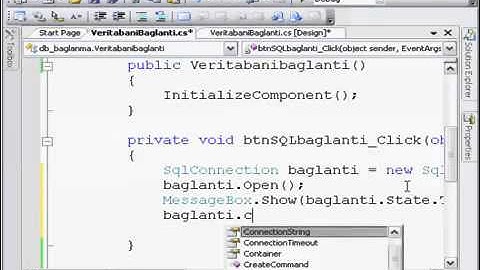 C# ile Mssql ve Access Veritabanı Bağlantısı