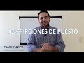 ¿Como hacer una descripción de puestos? RH