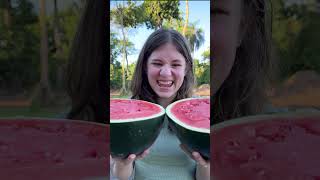 She ate all the watermelon gummies 🍉