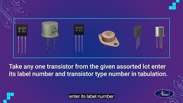 check transistors  their functioning by identifying its type  terminals | NIMI | DIGITAL | ENGLISH