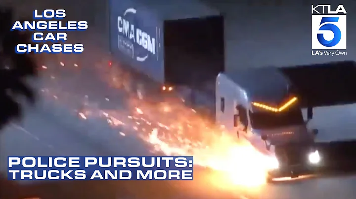 Stolen truck bursts into flames and other stolen car pursuits | Los Angeles Car Chases