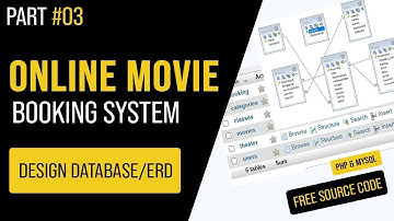 03   Design Database in Real time 2023  Online Movie Booking System in PHPMYSQL