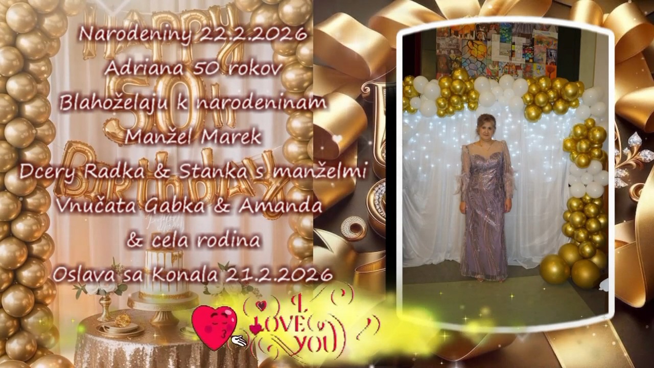 čast 1 Narodeniny Adriana 50 rokov 22 2 2026 oslava 21 2 2026 Skaroš Mišo Band Čaklov
