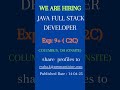 Java Full Stack Developer Columbus OH onsite